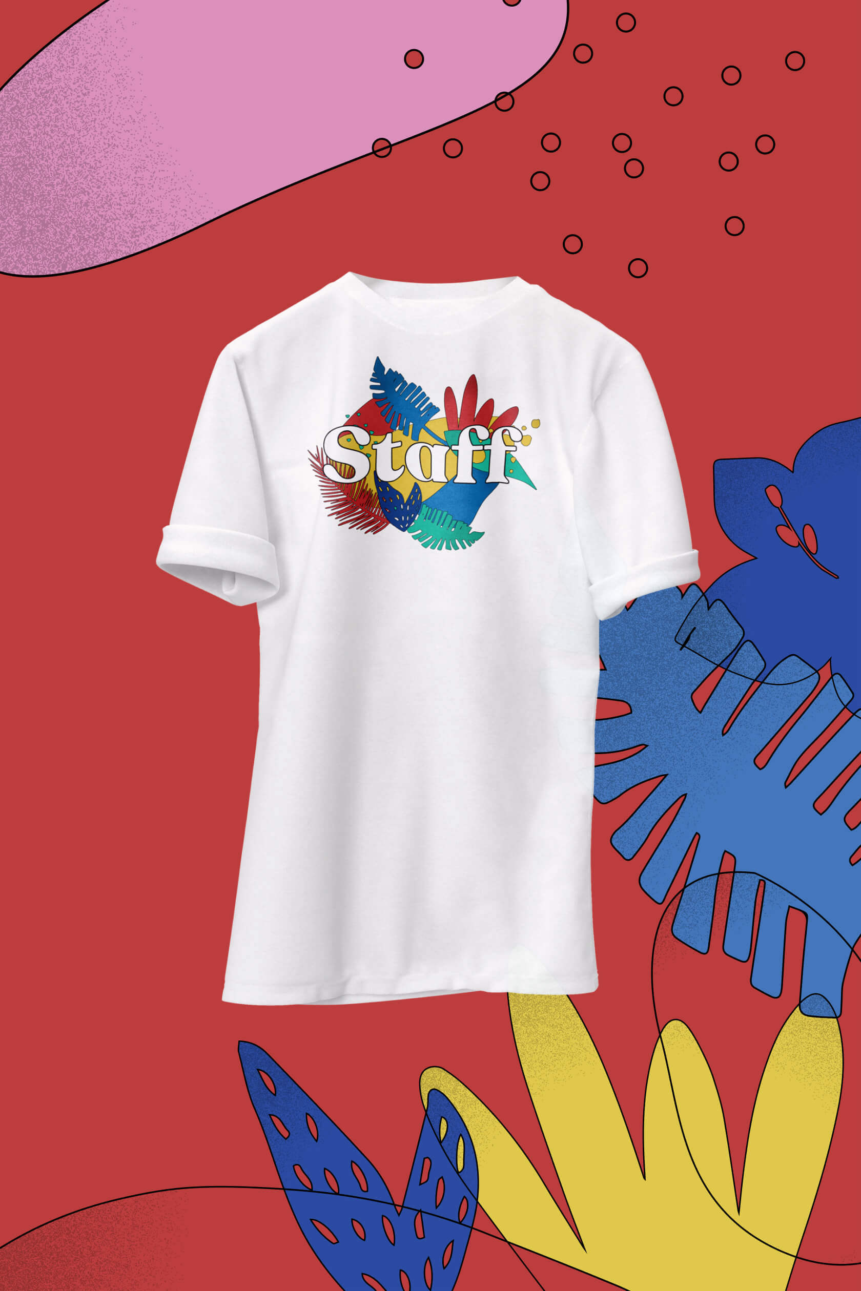 Advaya branding design UK company & web design colourful joy UI UX T-shirt