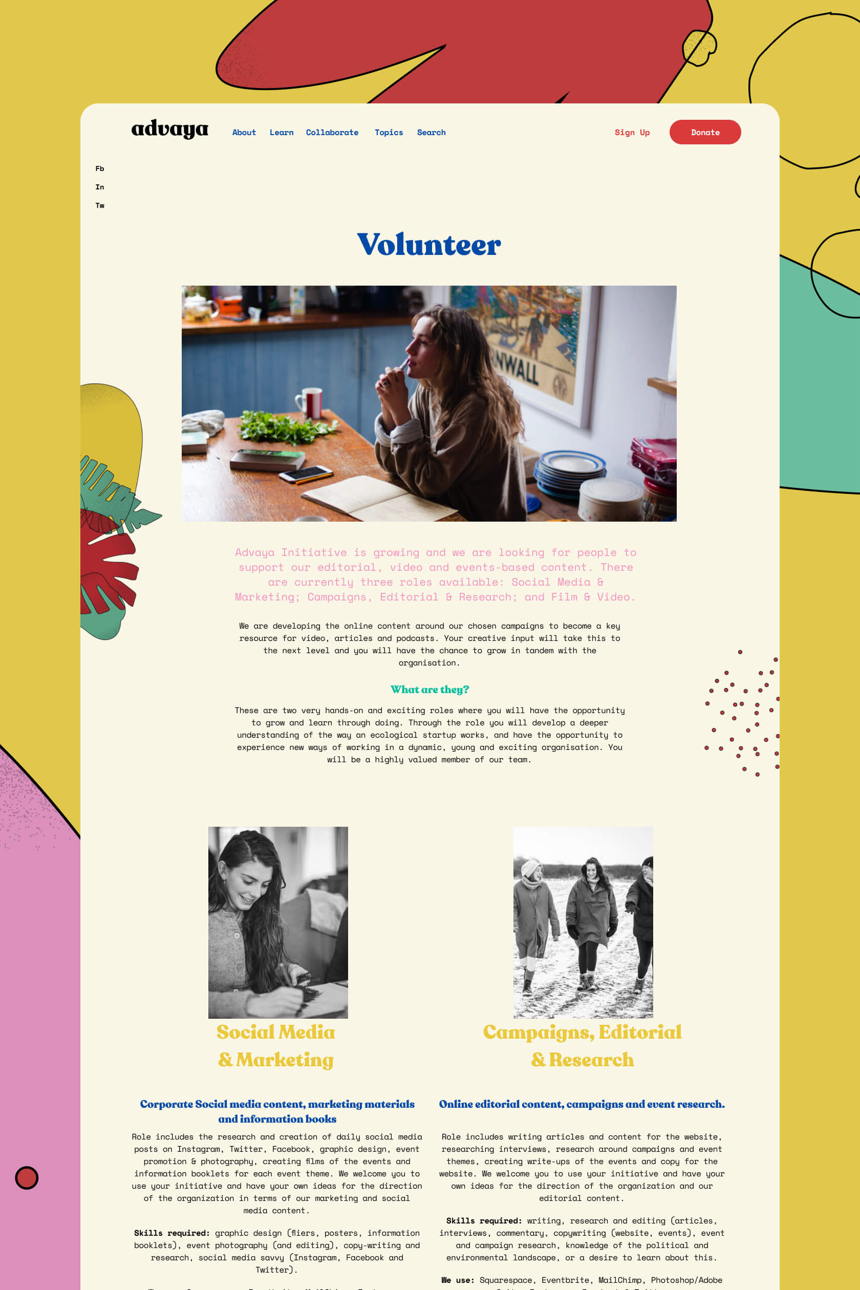 Advaya branding design UK company & web design colourful joy