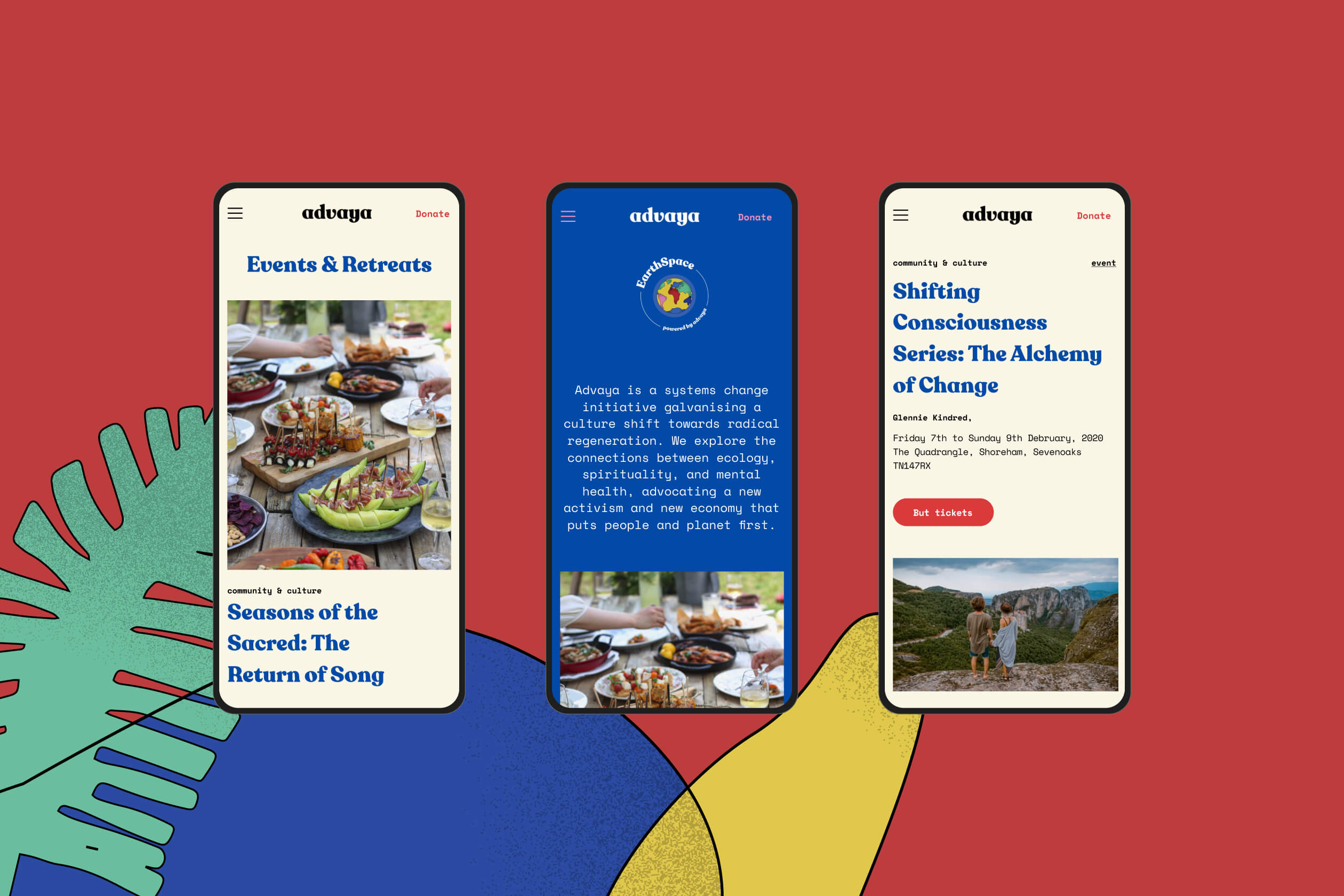 Advaya branding design UK company & web design colourful community