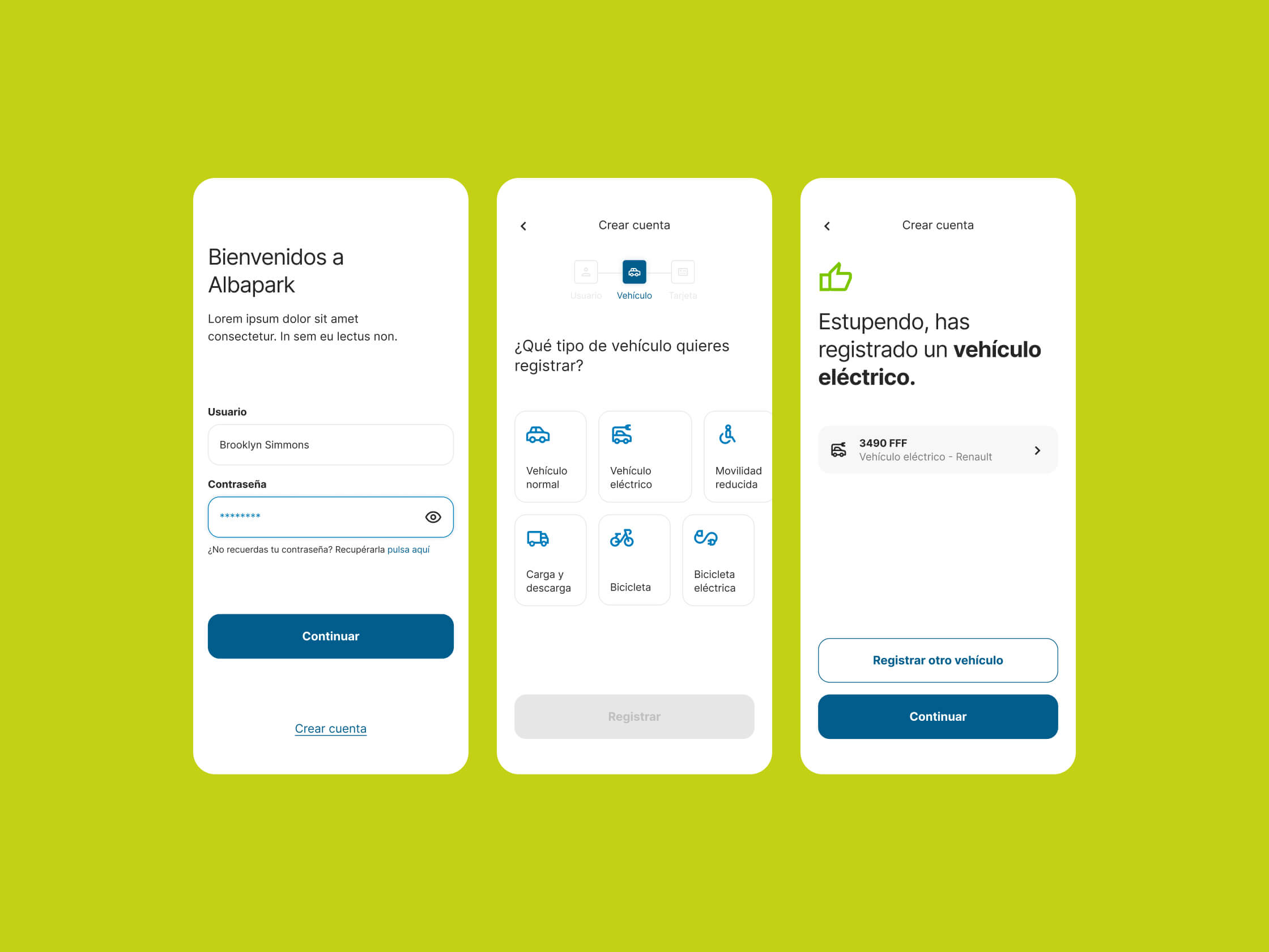 diseño ui ux app ciudad aparcamiento sistema de diseño