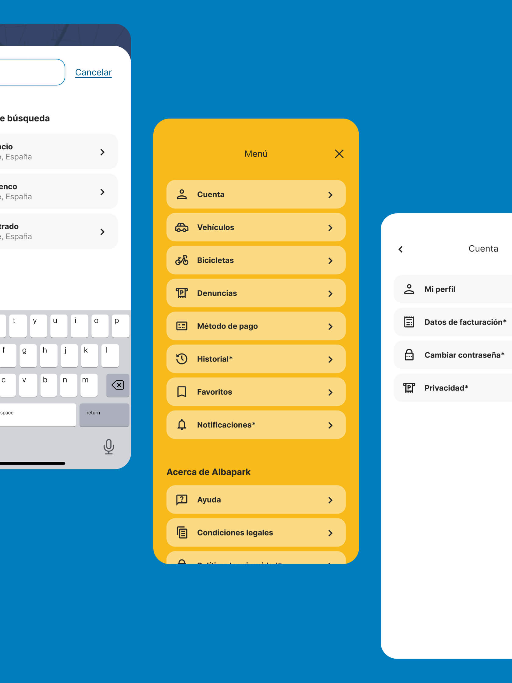 diseño ui ux app ciudad aparcamiento sistema de diseño