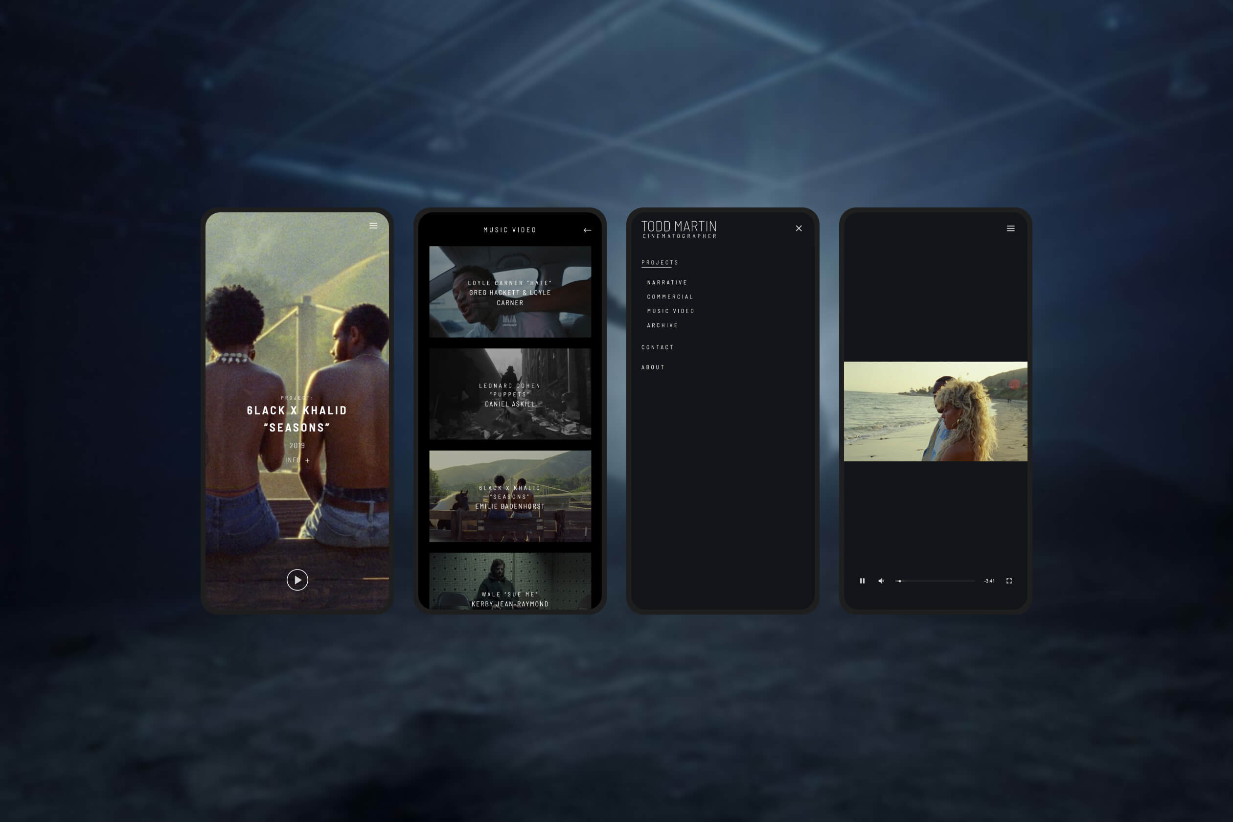 diseño ui ux web mobile responsive NYC filmmaker Todd Martin