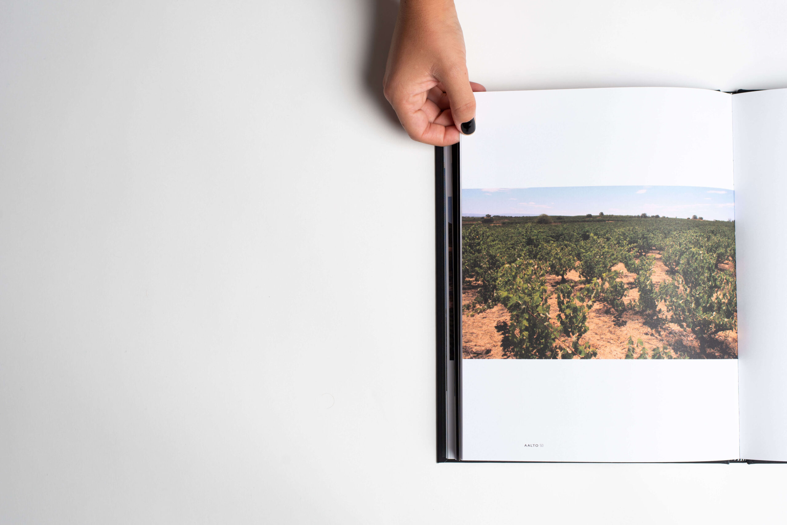 Diseño editorial Bodegas Aalto, libro de marca