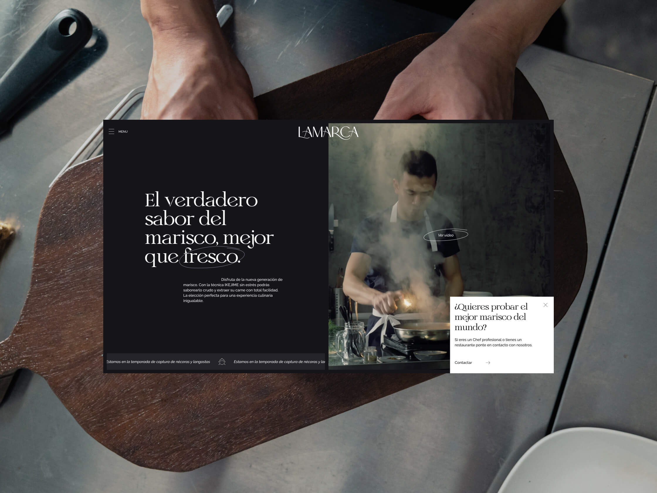 diseño branding web design la marca marisco seefood luxury marca estrategia