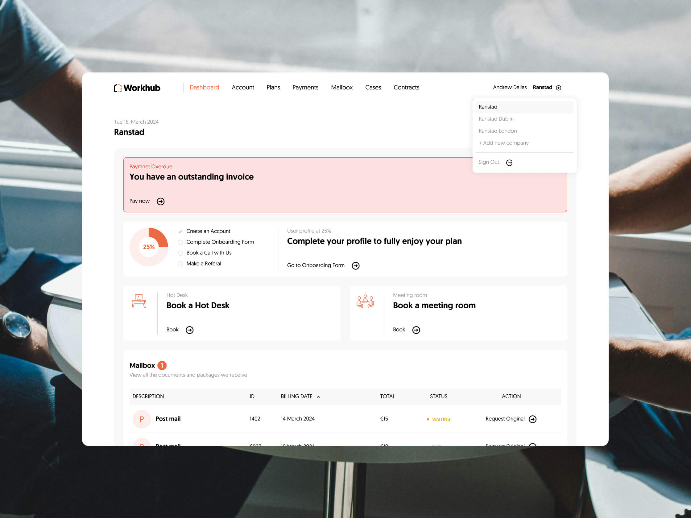 Branding & Diseño web para Workhub en Dublin