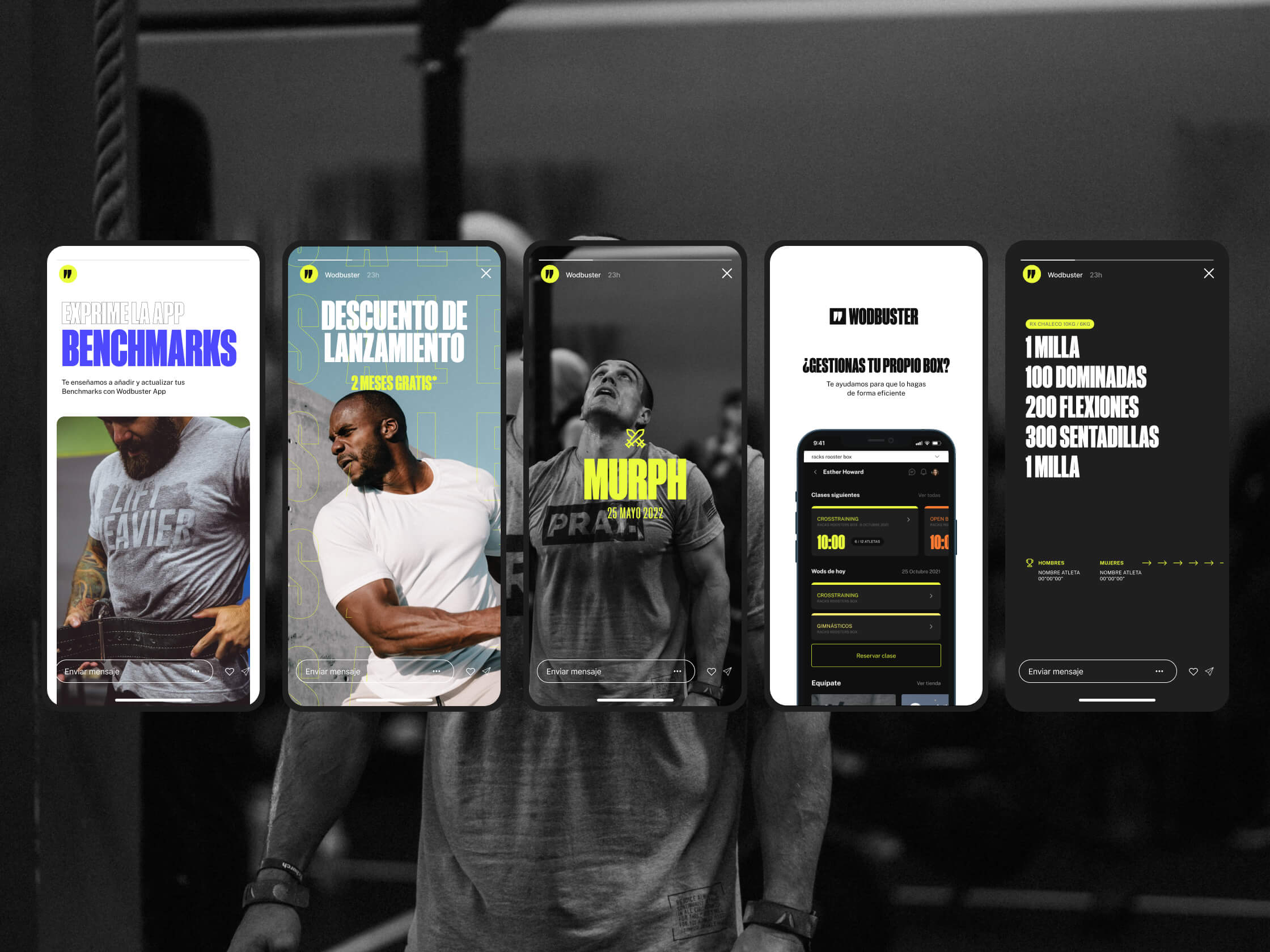 Branding y Diseño App Wodbuster gestión centros deportivos