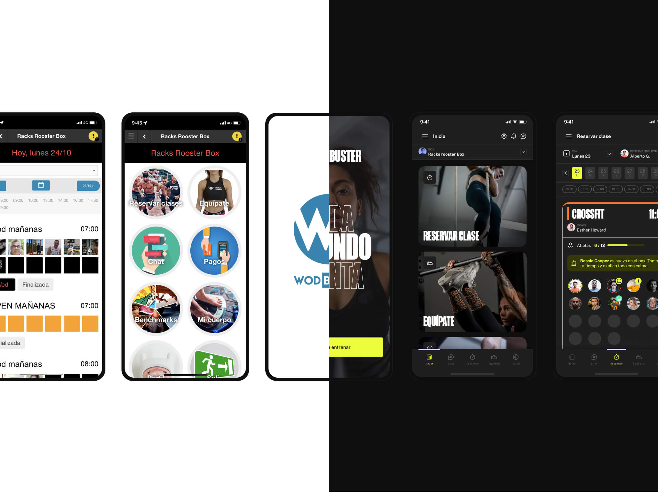 Branding y Diseño App Wodbuster gestión centros deportivos