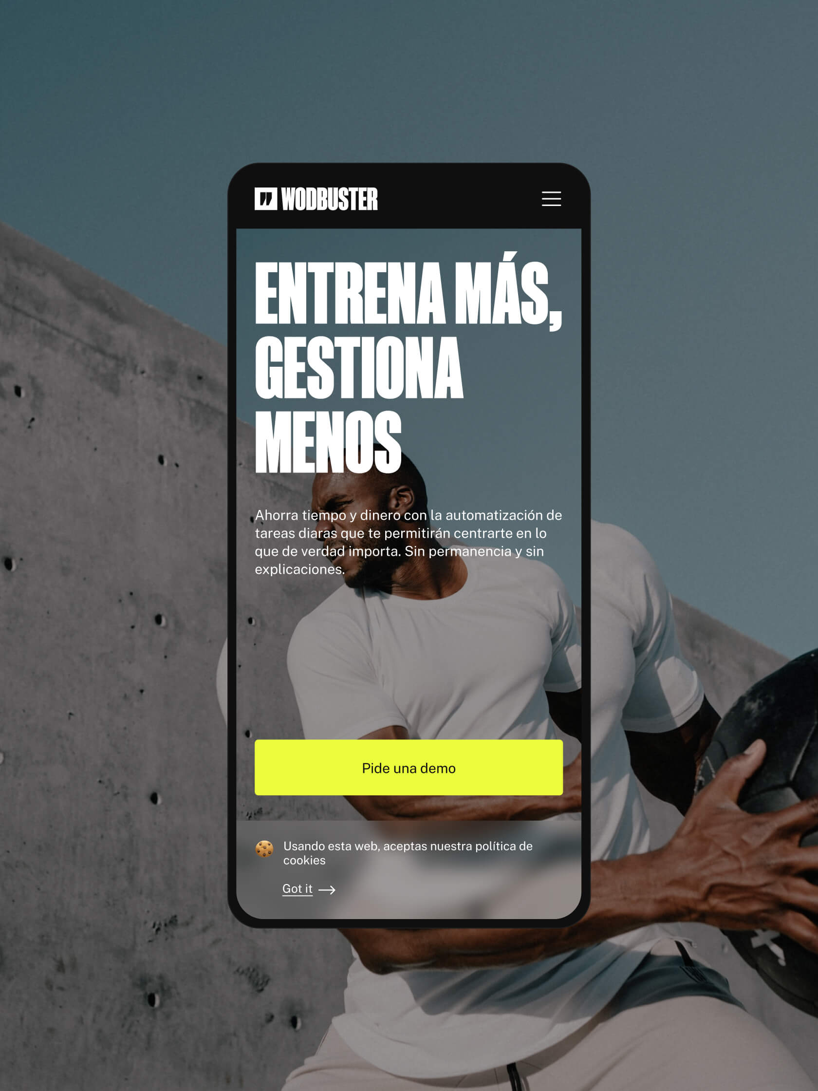 Branding y Diseño App Wodbuster gestión centros deportivos